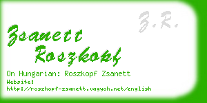 zsanett roszkopf business card